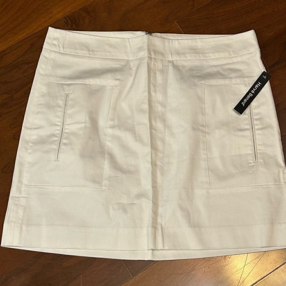 Harve Benard‎ women’s white mini skirt size 8 NWT